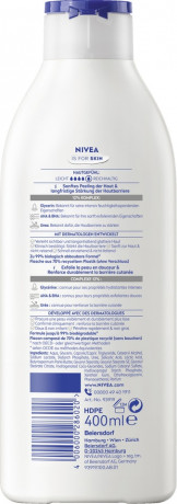 NIVEA Repair & Care Urea Body Lotion, 400 ml, Нивеа Лосьон для тела, 12% глицерин, AHA BHA и мочевина, для очень сухой кожи, 72ч увлажнение, 400 мл
