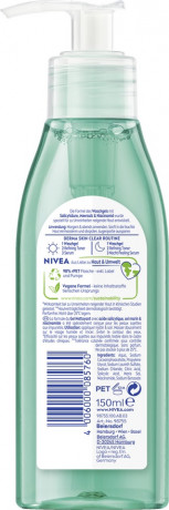 NIVEA Derma Skin Clear Waschgel, 150 ml, Нивеа Гель для умывания, салициловая кислота и ниацинамид, для проблемной кожи, глубокое очищение, 150 мл
