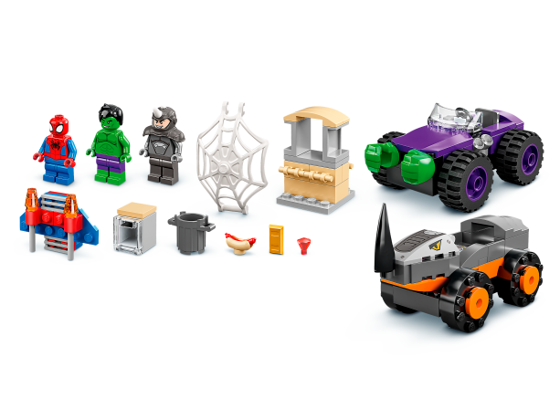 Lego Hulks und Rhinos Truck-Duell Дуэль грузовиков Халкса и Носорога