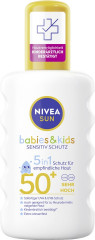 NIVEA SUN Babies &amp; Kids Sensitiv Schutz Sonnenspray LSF 50+, 200 ml, Нивеа Детский солнцезащитный спрей, SPF 50+, для чувствительной кожи, водостойкий, 200 мл