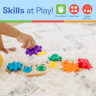 Melissa & Doug Rainbow Caterpillar Gear Toy, Развивающая игрушка шестеренки для детей от 18 месяцев США, 7 деталей, деревянный сортер с вращающимися элементами для моторики и мышления, разноцветный