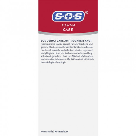 SOS Derma Care Anti-Juckreiz Akut Intensivcreme, 100 ml, SOS Derma Care Крем против зуда при нейродермите, интенсивная регенерация сухой кожи, 100 мл