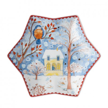 Hutschenreuther Hutschenreuther Sammeledition 2022 Weihnachtsabend Sternschale 24 cm Коллекционное издание Hutschenreuther 2022 Сочельник со звездой 24 см