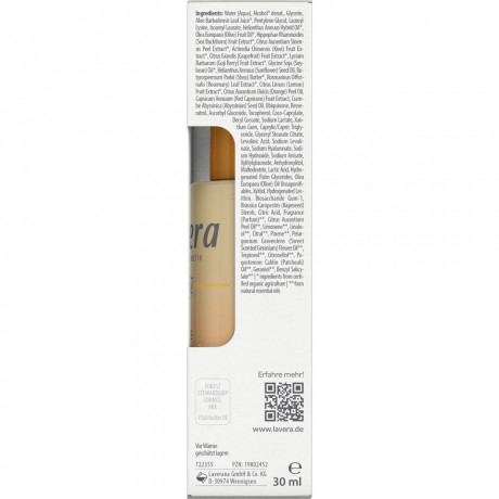 LAVERA Glow By Nature Vitamin C Boost Serum, 30 ml, Лавера Сыворотка для лица с витамином C, гиалуроновая кислота, антиоксидантная защита, 30 мл