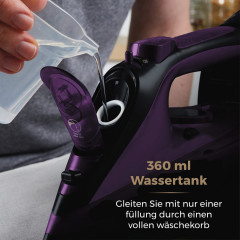 Aoucheni Aoucheni Dampfbugeleisen AJ2085 Kabelloses Dampfbugeleisen, 2400 W  Паровой утюг Aoucheni AJ2085 Беспроводной паровой утюг 2400 Вт