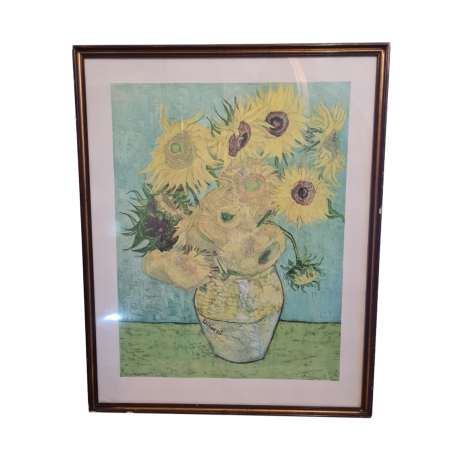 Картина винтажная "Подсолнухи" Ван Гог, 73 x 58,5 см, Германия, 1960-70гг.