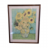 Картина винтажная "Подсолнухи" Ван Гог, 73 x 58,5 см, Германия, 1960-70гг.