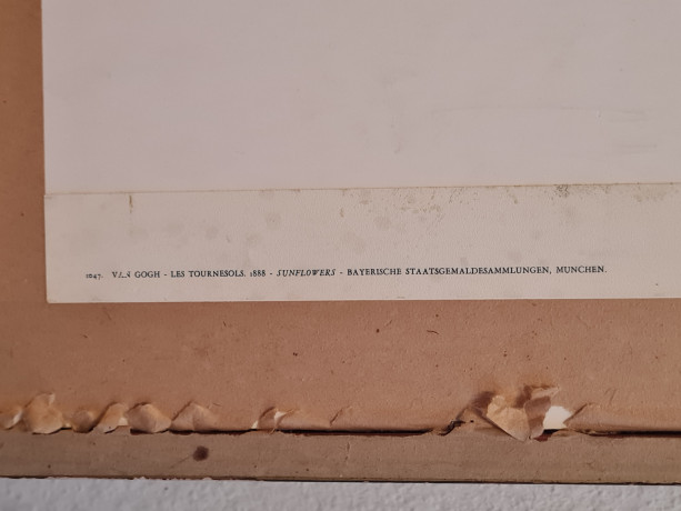 Картина винтажная "Подсолнухи" Ван Гог, 73 x 58,5 см, Германия, 1960-70гг.