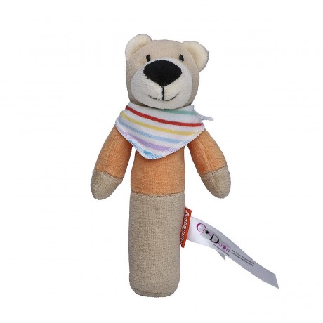 Greifling mit Quietschfunktion Bar mit Name personalisiert Игрушка-клатч с пищалкой