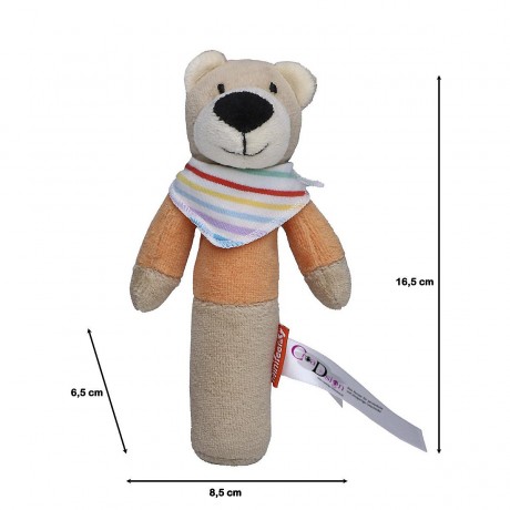 Greifling mit Quietschfunktion Bar mit Name personalisiert Игрушка-клатч с пищалкой