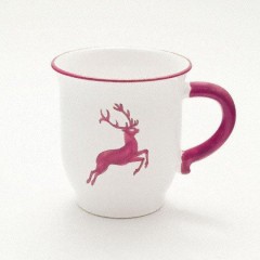 Gmundner Keramik Gmundner Keramik Bordeauxroter Hirsch Schokotasse / Schokobecher 0,3 L / h: 9,9 cm Керамическая чашка Gmundner Bordeaux Red Deer для шоколада / шоколадная кружка 0,3 л / высота: 9,9 см