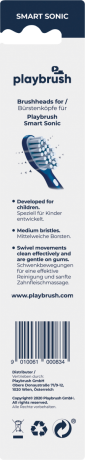 playbrush Aufsteckbürsten Kinder Smart Sonic blau Насадки для детской электрической зубной щетки Sonic, 2 шт.