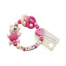kleinerStorch Greifling mit Name – Madchen Beissring personalisiert – Holz Rassel Bar  Herz pink Игрушка-клатч с именем