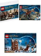 LEGO 3er Set: Harry Potter 30392 Hermines Schreibtisch - Polybag + Ungarischer Hornschwanz + Heulende Hutte und Peitschende Weide Набор из 3 предметов: Гарри Поттер 30392, письменный стол Гермионы &mdash; полиэтиленовый пакет + венгерская рогатка + воющий хатт