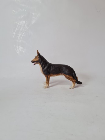Винтажная фарфоровая фигурка собаки "Овчарка", 10 x 14 см, Германия, 1960-70гг.