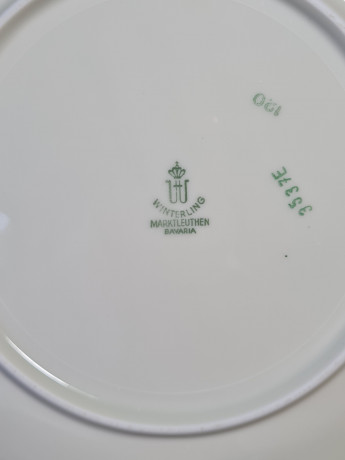 Чайное трио винтажное Winterling Markleuthen Bavaria в коричнево-желтых тонах с золотым декором, фарфор, Германия, 1960-70гг.