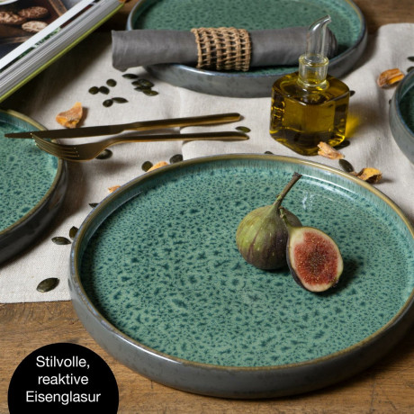 Moritz & Moritz Moritz & Moritz Speiseteller 4-tlg. REACTIV grun Обеденные тарелки Moritz &amp; Moritz 4 шт. РЕАКТИВНЫЙ