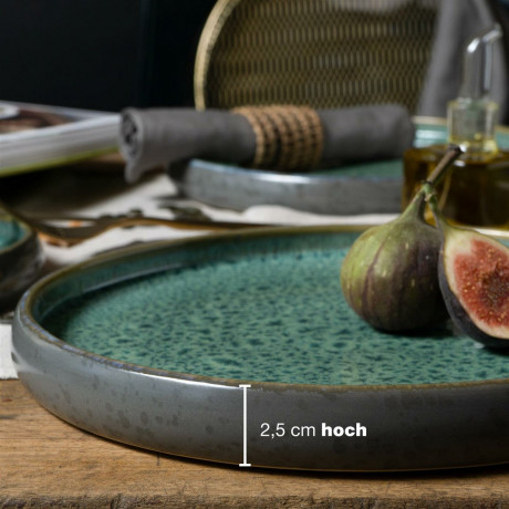 Moritz & Moritz Moritz & Moritz Speiseteller 4-tlg. REACTIV grun Обеденные тарелки Moritz &amp; Moritz 4 шт. РЕАКТИВНЫЙ