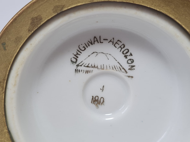 Original-Aerozon Фарфоровая ваза с рисунком в китайском стиле, 16,5 x 9,5 см, Германия, 1960-70гг.