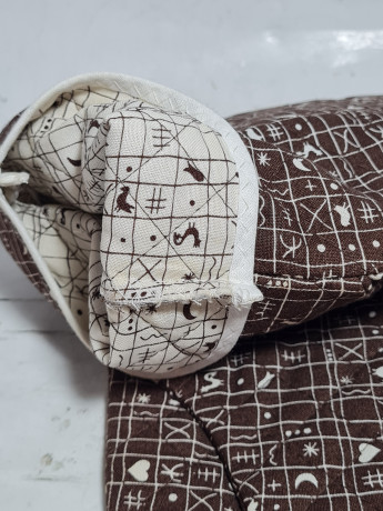 Прихватки винтажные, текстиль, 22 см, Германия, 1990-2000гг.