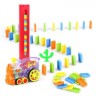 Vicabo Domino Zug Spielzeug Set Dominosteine Domino Spiel Spielzeugautos fur Kinder Домино поезд игрушечный набор домино игра домино игрушечные машинки для детей