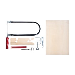 Rayher Laubsage-Set inkl. Nagelbohrer + Sperrholzplatte Набор лобзиков