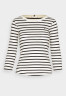 Tommy Hilfiger 1985 SLIM OPEN 3/4 Long sleeved top white/desert sky 1985 SLIM OPEN 3/4 Топ с длинными рукавами белое/пустынное небо