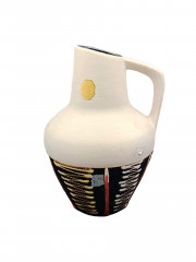 Кувшин винтажный Eckhardt Keramik с черно-красным основанием, керамика, 19 см, Германия, 1970-80гг.