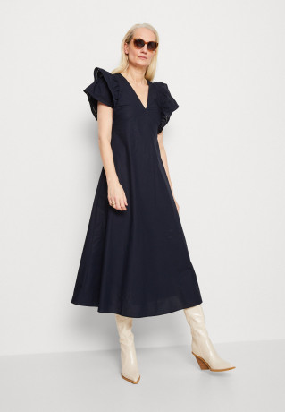 Tommy Hilfiger FRILL DRESS Day dress desert sky ПЛАТЬЕ С РЯБКАМИ Повседневное платье небо пустыни