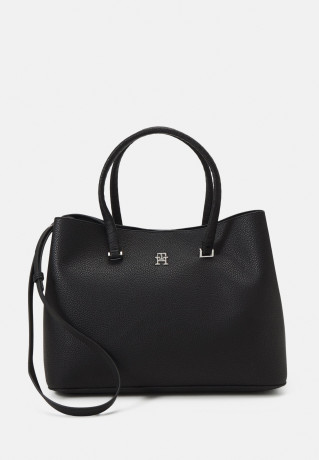 Tommy Hilfiger EMBLEM SATCHEL Across body bag black EMBLEM SATCHEL Сумка через плечо черный
