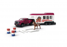 Schleich Horse Club 42705  Lakeside Truck mit Anhanger, Игровой набор "Путешествие к озеру", внедорожник с прицепом и лошадьми, фигурки, аксессуары, более 20 элементов, от 5 лет, Германия