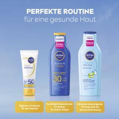 NIVEA SUN Schutz &amp; Pflege Sonnenlotion LSF 30, 200 ml, Нивеа Солнцезащитный лосьон SPF 30, CitraCell Protect, витамин C и гиалурон, водостойкий, 200 мл