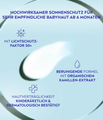 NIVEA SUN Babies & Kids Sensitiv Sonnenroller LSF 50+, 50 ml, Нивеа Детский солнцезащитный ролик, SPF 50+, для чувствительной кожи, удобное нанесение, 50 мл