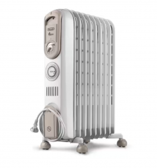 DeLonghi Vento, Масляный радиатор  1800 Вт, 9 секций, 3 режима, механическое управление, комнатный термостат, защитный термостат, эффект дымохода