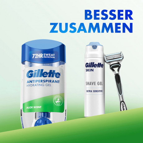 GILLETTE Antitranspirant Deostick Hydrating Gel Aloe Scent, 70 ml, Джилетт Увлажняющий гелевый антиперспирант Aloe Scent, 70 мл