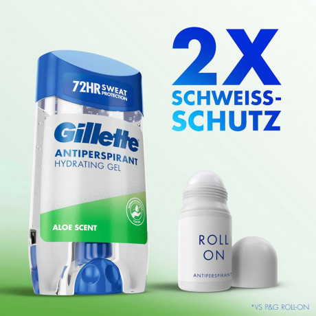 GILLETTE Antitranspirant Deostick Hydrating Gel Aloe Scent, 70 ml, Джилетт Увлажняющий гелевый антиперспирант Aloe Scent, 70 мл