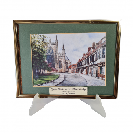 Картина винтажная "Йоркский собор из колледжа Св. Уилламса" М.Дж. Брейтуэйт, 24,5 x 18,5 см, Германия, 1960-70гг.