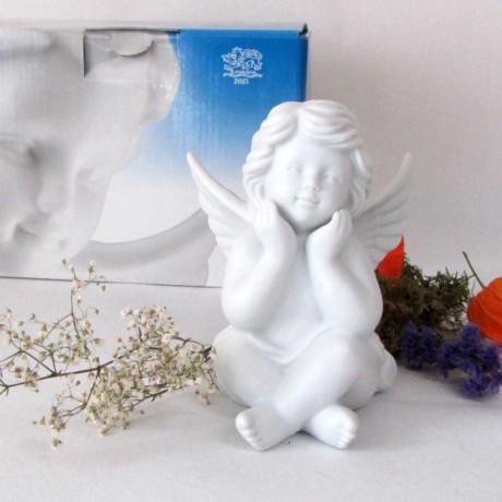 Bavaria 2013 Bavaria 2013 Engel denkend L weiss matt h: ca. 14 cm Bavaria 2013 Angel Thinking L белый матовый h: около 14 см