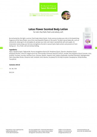 Krauterhaus Sanct Bernhardt Aroma-Set Lotus Blossom 2 items