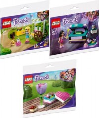 LEGO Friends 3er Set: 30413 Blumenwagen - Polybag + 30414 Emmas Zaubertruhe - Polybag + 30411 Pralinenschachtel Blume - Polybag Набор друзей из 3 штук: 30413 цветочная тележка - полиэтиленовый пакет + 30414 Волшебный сундук Эммы - полиэтиленовый пакет +