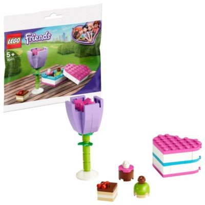 LEGO Friends 3er Set: 30413 Blumenwagen - Polybag + 30414 Emmas Zaubertruhe - Polybag + 30411 Pralinenschachtel Blume - Polybag Набор друзей из 3 штук: 30413 цветочная тележка - полиэтиленовый пакет + 30414 Волшебный сундук Эммы - полиэтиленовый пакет +