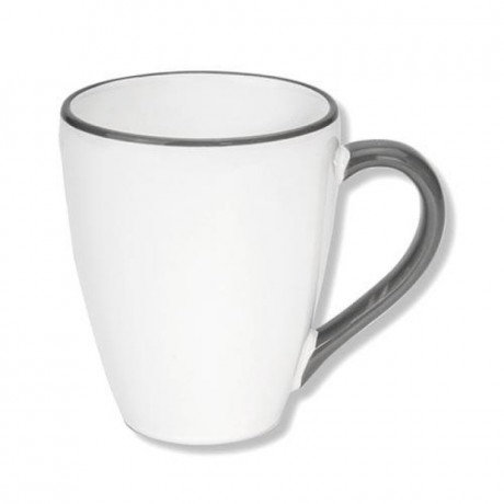 Gmundner Keramik Gmundner Keramik Grauer Rand Fruhstucksbecher Max Gourmet 0,3 L Кружка для завтрака Gmundner керамическая с серым ободком Max Gourmet 0,3 л