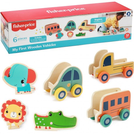 FISHER-PRICE Meine ersten Holz-Fahrzeuge FISHER-PRICE Мои первые деревянные автомобили