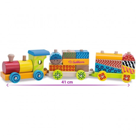 Eichhorn Color Holzzug Цветной деревянный поезд