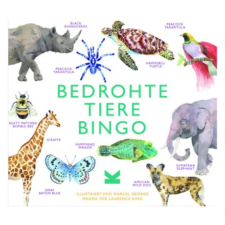 Laurence King Verlag Bedrohte Tiere Bingo Исчезающие животные Бинго