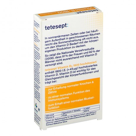 tetesept (тетесепт) Vitamin D3 1800 50 шт