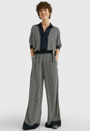 Tommy Hilfiger MONOGRAM RELAXED FIT Button-down blouse monogram prep border MONOGRAM RELAXED FIT Блузка на пуговицах рамка для монограммы