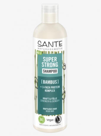 SANTE NATURKOSMETIK Shampoo Super Strong, Шампунь Укрепляющий с органическим экстрактом бамбука и тройным протеиновым комплексом, 250 мл