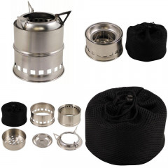 FoxOutdoor FoxOutdoor Gaskocher Outdoor-Ofen, &quot;Forest&quot;, Edelstahl, (Set, 6-St., mit Transportbeutel), geeignet fur Festbrennstoffe  Газовая плита FoxOutdoor, уличная печь, &amp;quot;Лес&amp;quot;, нержавеющая сталь, (набор, 6 шт, с сумкой для транспортировки), по