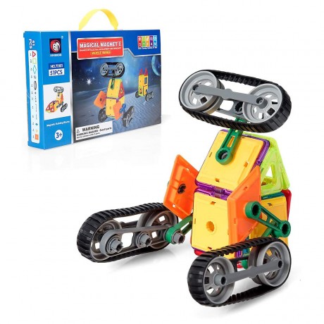 COSTWAY Magnetspielzeug 51 Teile Magnetische Bausteine Магнитная игрушка 51 деталь Магнитные строительные блоки